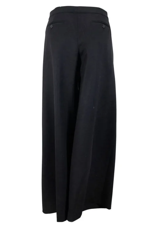 Black wide leg pants with pleats