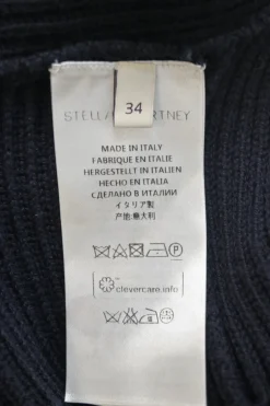 Black wool directional rib pullover knit tunic