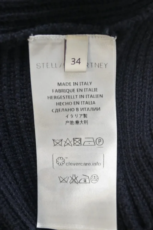 Black wool directional rib pullover knit tunic