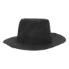 Black wool felt fedora