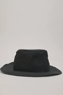 Black wool felt fedora