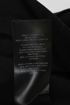 Black wool high-rise cargo shorts