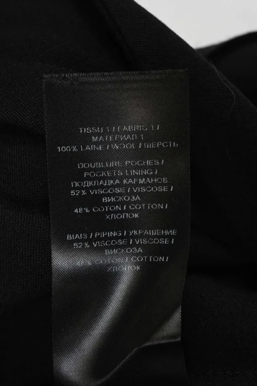 Black wool high-rise cargo shorts