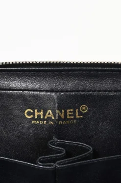 Black wool jersey mixed-media Chocolate Bar flap bag featuring calfskin leather gussets and gold-plated hardware