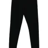 Black wool-blend pull-on fully-fashioned second skin leggings