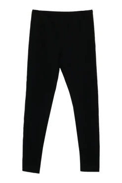 Black wool-blend pull-on fully-fashioned second skin leggings
