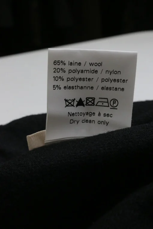 Black wool-blend pull-on fully-fashioned second skin leggings