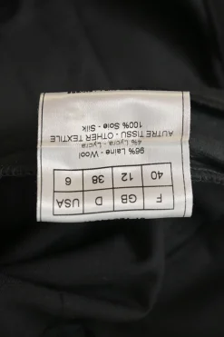 Black wool-blend pull-on low-rise flared tailored trousers