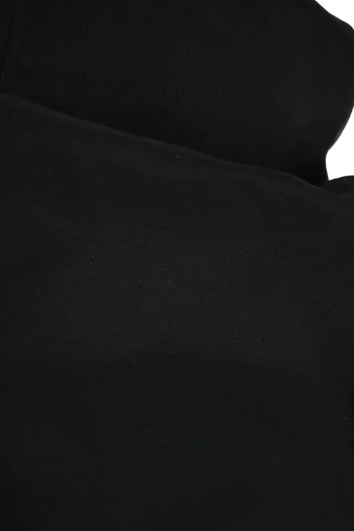 Black wool-silk blend pull-on low-rise flared tailored trousers