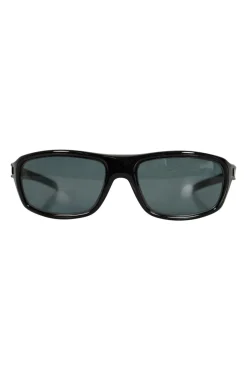 Black wrap around rectangle sunglasses