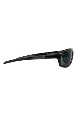 Black wrap around rectangle sunglasses