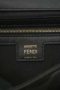 Black Zucca-embossed leather large convertible Baguette bag with detachable straps