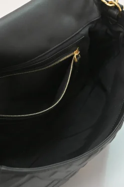 Black Zucca-embossed leather large convertible Baguette bag with detachable straps