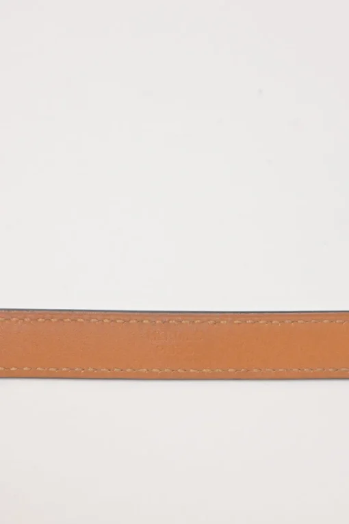 Bleu Saphir box calfskin leather Double Tour bracelet with gold-finish metallic Kelly closure