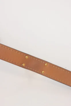 Bleu Saphir box calfskin leather Double Tour bracelet with gold-finish metallic Kelly closure