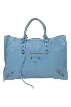 Blue aged calfskin City Bag