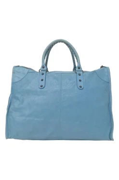 Blue aged calfskin City Bag