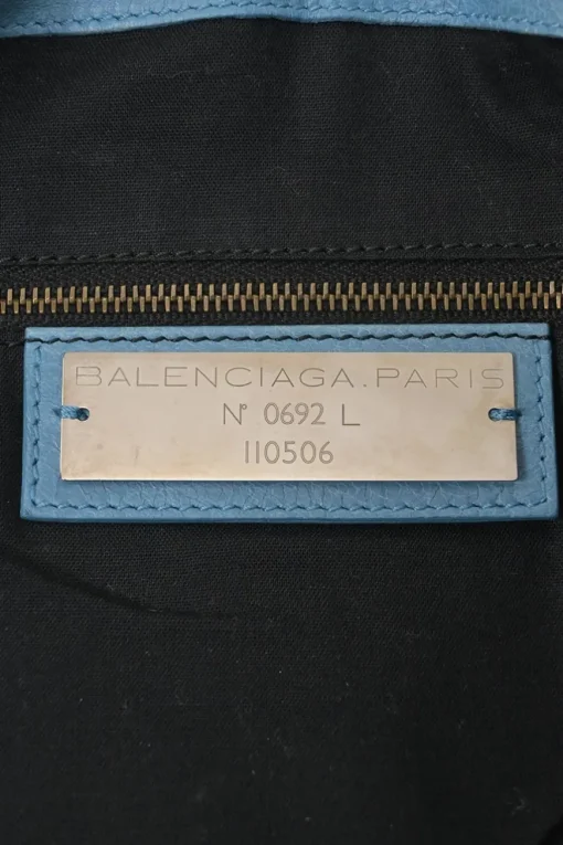 Blue aged calfskin City Bag