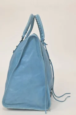 Blue aged calfskin City Bag