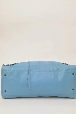 Blue aged calfskin City Bag