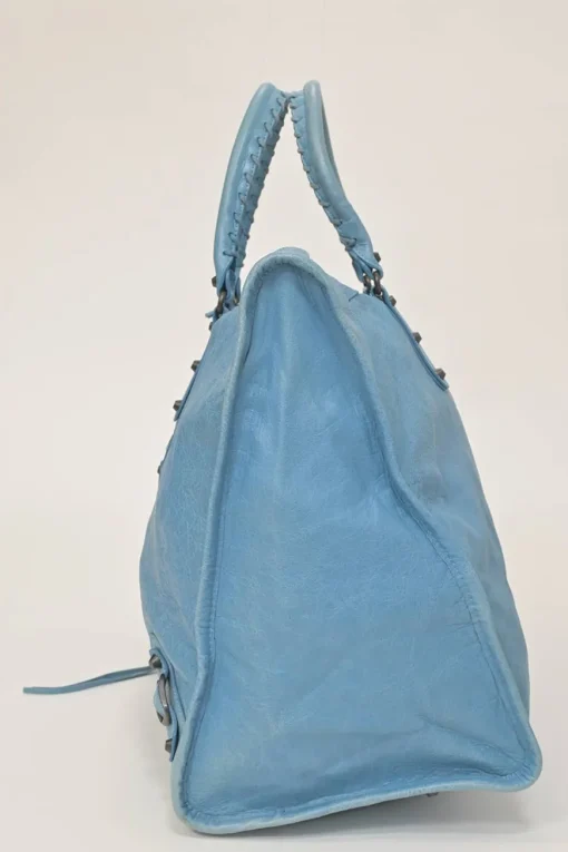 Blue aged calfskin City Bag