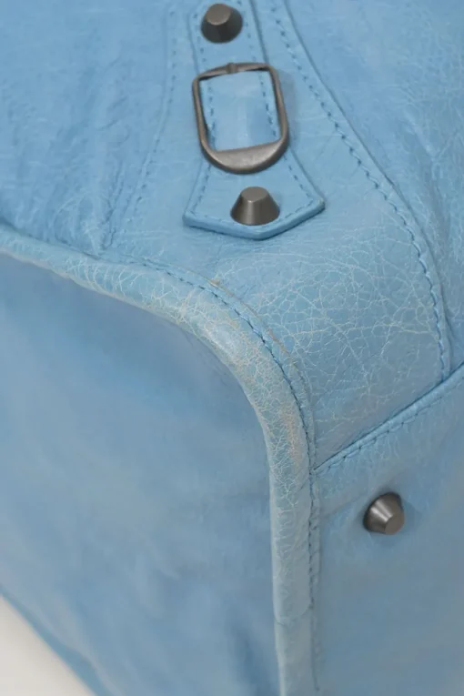 Blue aged calfskin City Bag