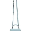 Blue full grain Taurillon leather Réjane BB top handle bag with detachable shoulder strap