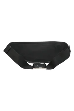 Blue iridescent ripstop nylon metallic logo bum bag