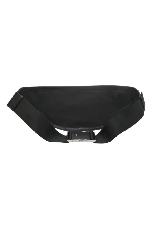 Blue iridescent ripstop nylon metallic logo bum bag