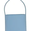 Blue leather Bissett top handle bag with detachable shoulder bag