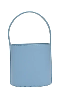 Blue leather Bissett top handle bag with detachable shoulder bag