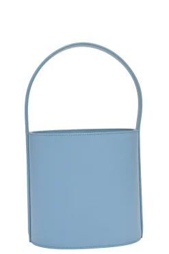 Blue leather Bissett top handle bag with detachable shoulder bag