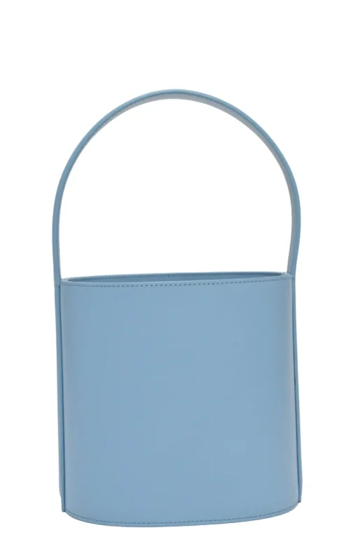 Blue leather Bissett top handle bag with detachable shoulder bag