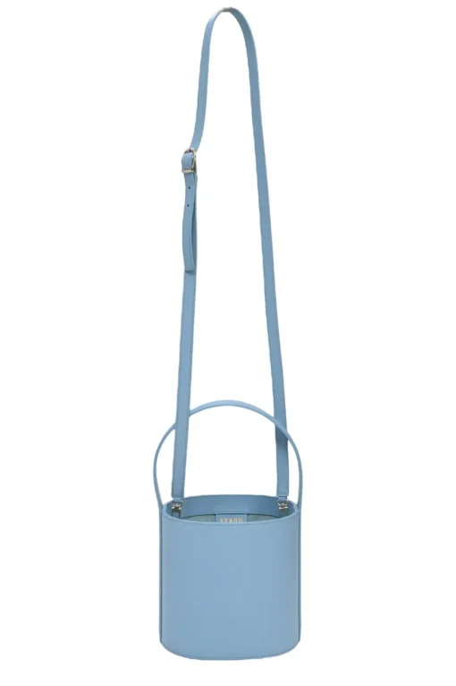 Blue leather Bissett top handle bag with detachable shoulder bag