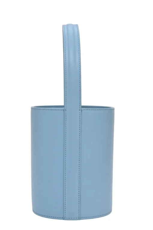 Blue leather Bissett top handle bag with detachable shoulder bag