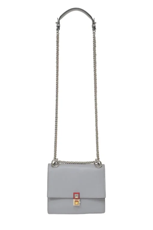 Blue leather Kan I flap shoulder bag chain strap