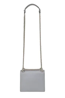 Blue leather Kan I flap shoulder bag chain strap