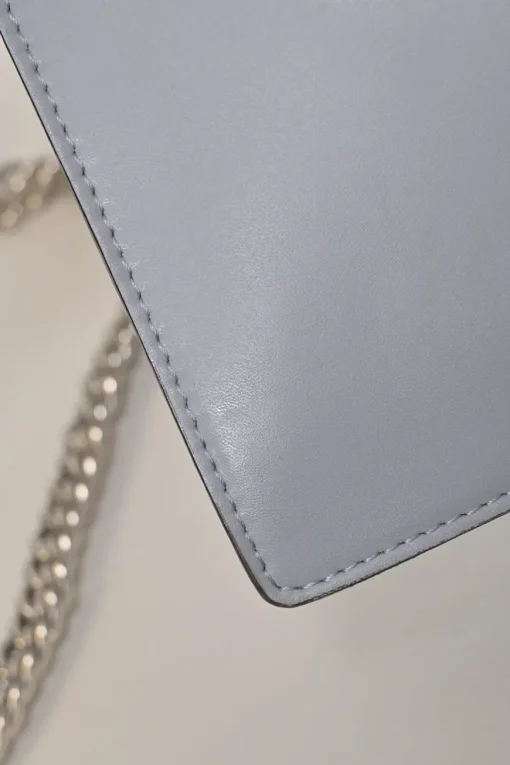 Blue leather Kan I flap shoulder bag chain strap