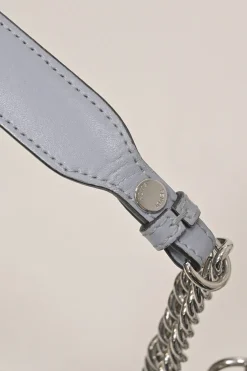 Blue leather Kan I flap shoulder bag chain strap