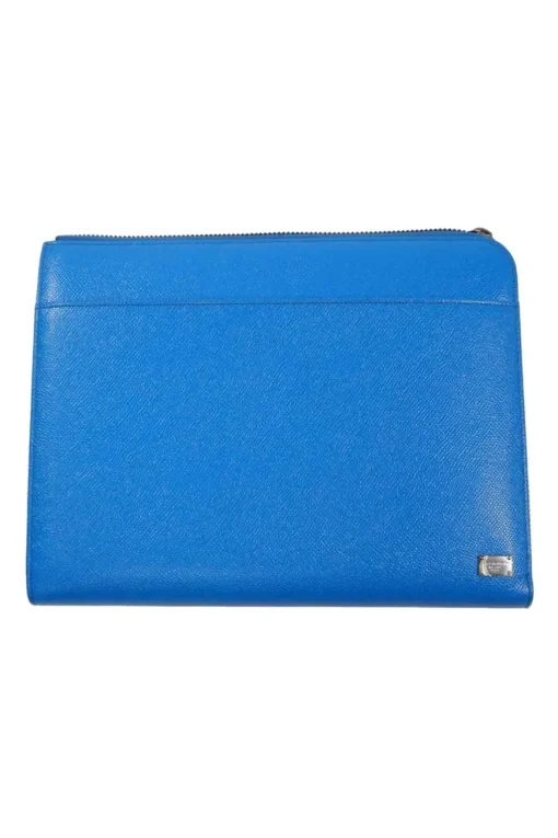 Blue Leather Mini Tablet Case Vitello Stamp