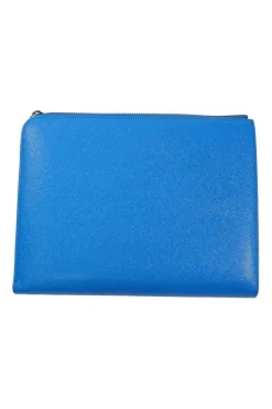 Blue Leather Mini Tablet Case Vitello Stamp
