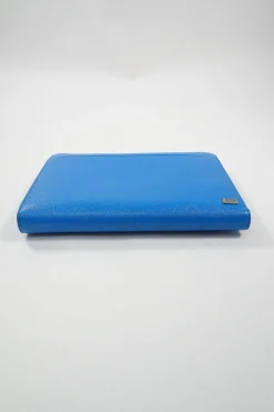 Blue Leather Mini Tablet Case Vitello Stamp