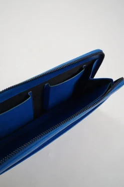 Blue Leather Mini Tablet Case Vitello Stamp