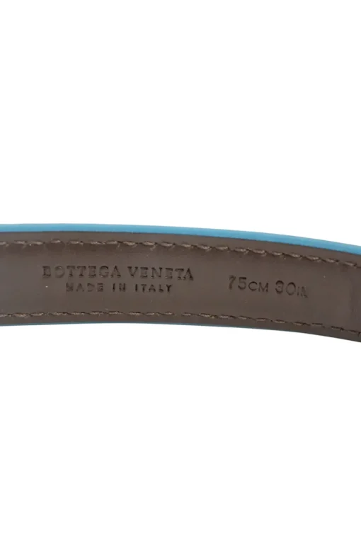 Blue Lizard Skin Leather Belt