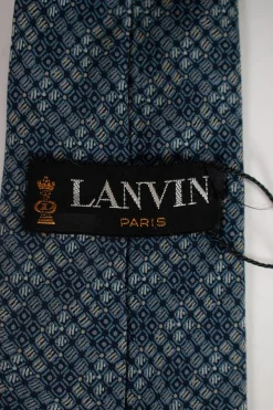 blue print silk tie