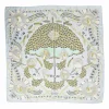 Blue silk 'L'Ombrelle Magique' print scarf featuring original artwork by Pierre Marie