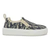 Blue Solar Oblique canvas and rubber slip-on sneakers