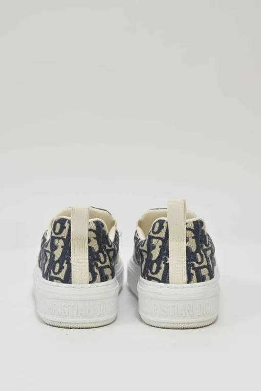 Blue Solar Oblique canvas and rubber slip-on sneakers