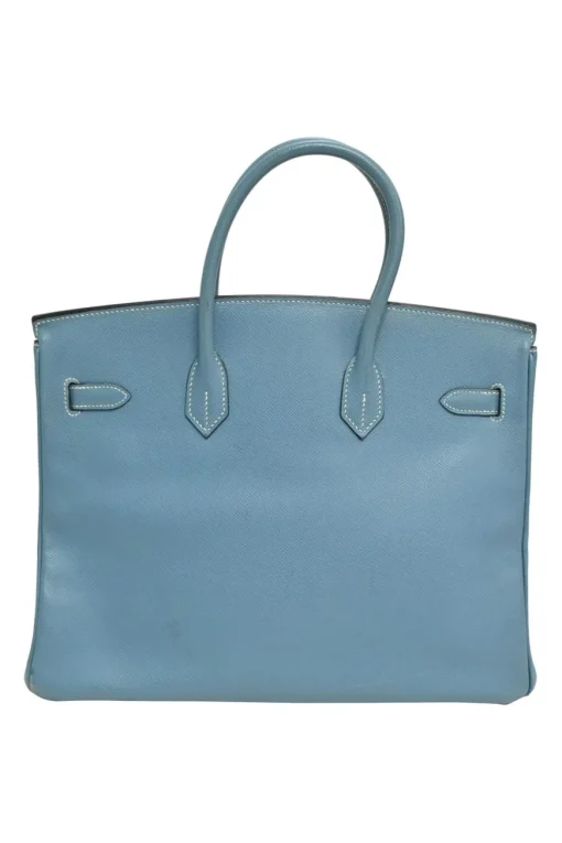 Blue Togo leather Birkin 35 Blue Jean with palladium-plated hardware