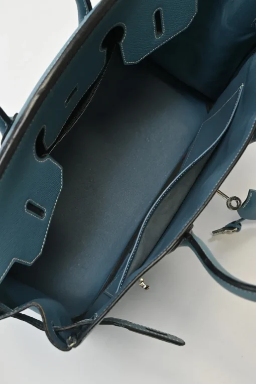 Blue Togo leather Birkin 35 Blue Jean with palladium-plated hardware